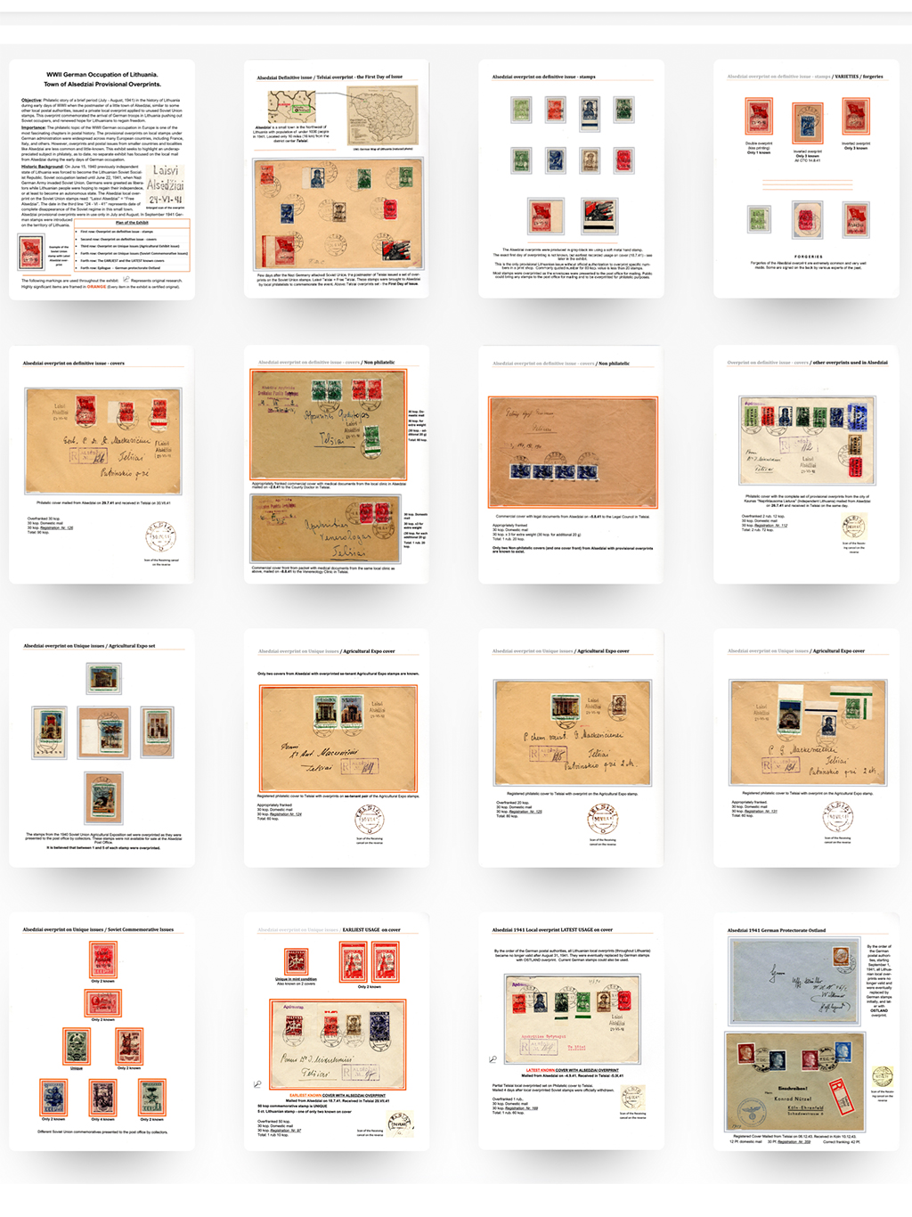 VITALY GEYFMAN [US] Traditional Philately Alsėdžiai Provisional Overprints [91 points]